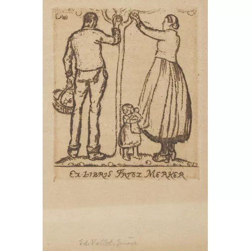 Édouard Vallet — "Ex-Libris Fritz Merker".