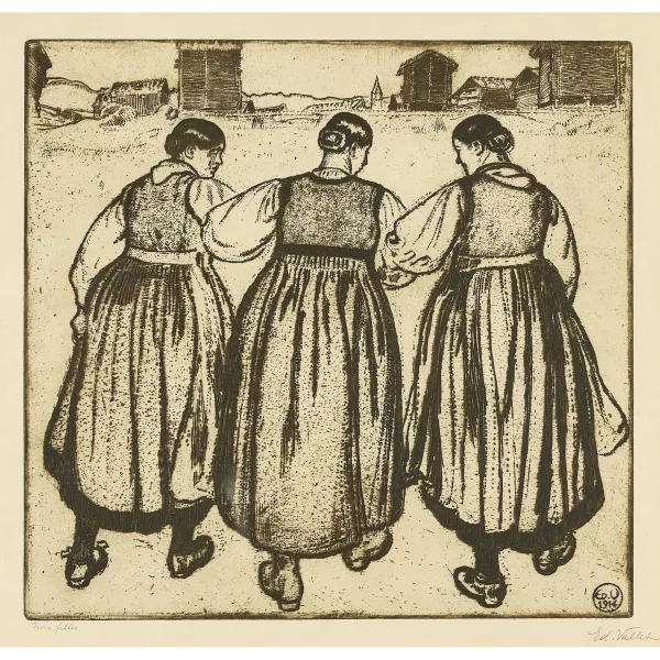 Édouard Vallet — "Trois filles".