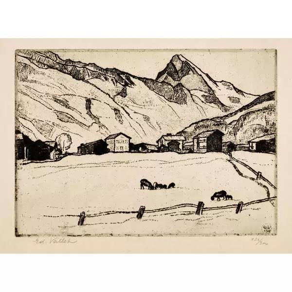 "Val d'Hérens: Les Haudères et la Dent Blache"