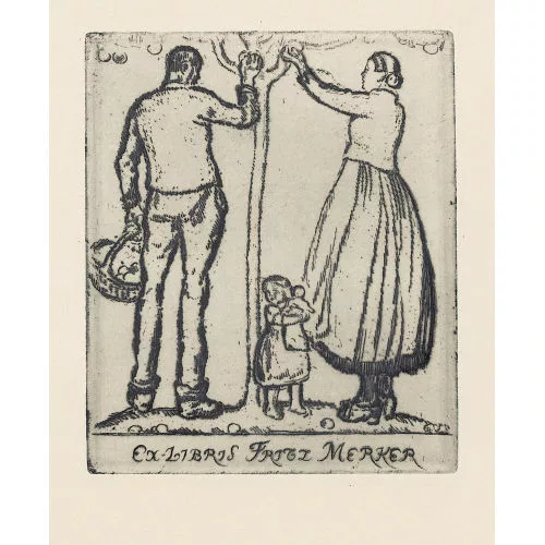 Édouard Vallet — "Ex-Libris Fritz Merker".