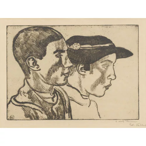 Édouard Vallet — Garçon et fille.