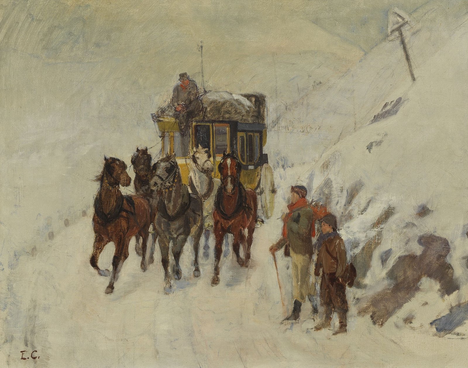Diligence en hiver