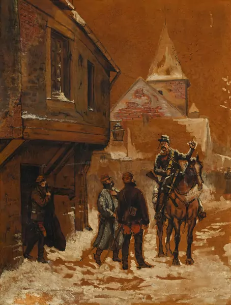 Edouard Castres — Militaires en discussion