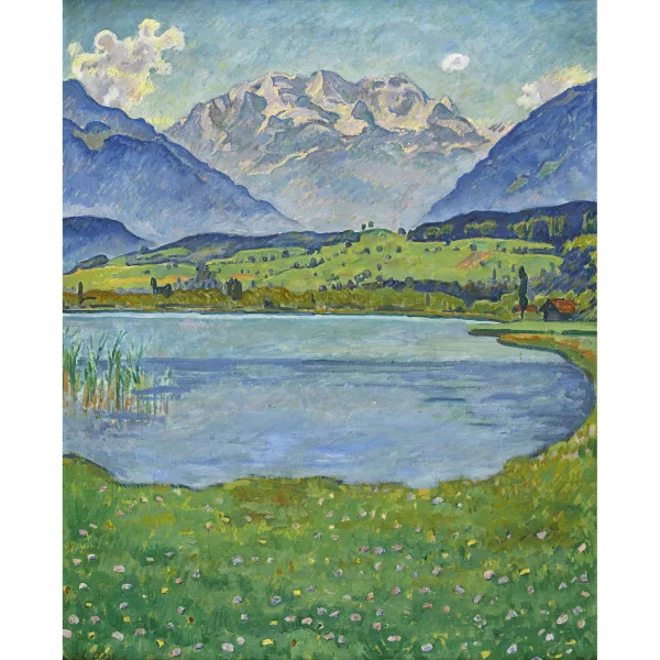 Eduard Boss — Sommerlandschaft mit Blick auf die Blümlisalp.