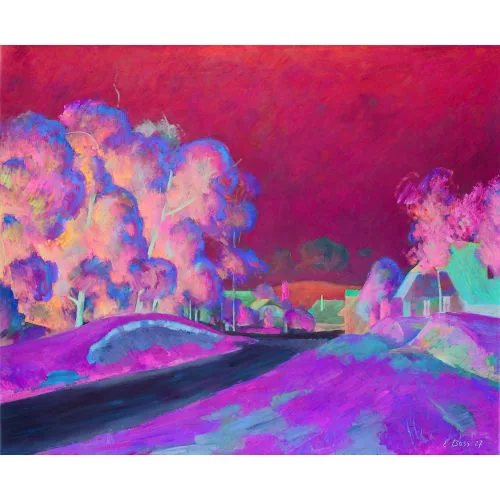 Eduard Boss — Sommerliche Partie am Dorfrand.