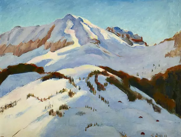 Verschneite Berglandschaft