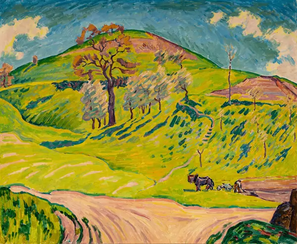 Frühlingslandschaft (Der Hühnerbühl bei Bolligen). 1911