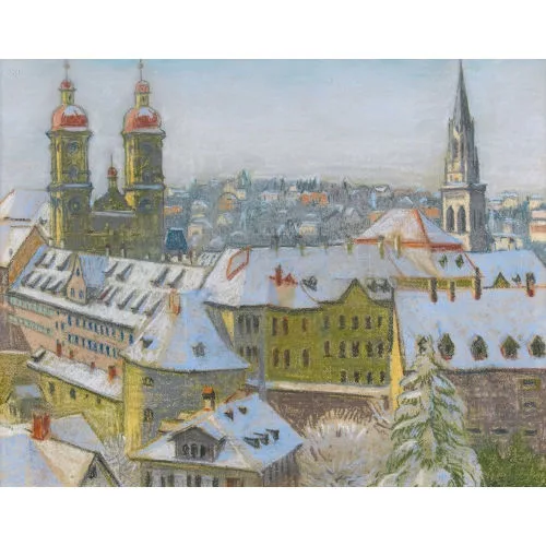 Eduard Grüneisen — Winterliche Ansicht von St. Gallen.