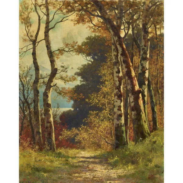 Eduard Rüdisühli — Herbstlicher Waldweg.