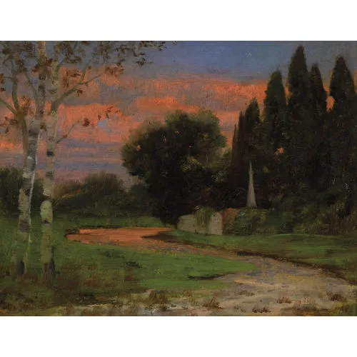 Eduard Rüdisühli — Landschaft im Abendrot.