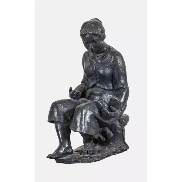 Frau mit Taube
