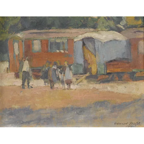 Eduard Stiefel — "Seiltänzerwagen".