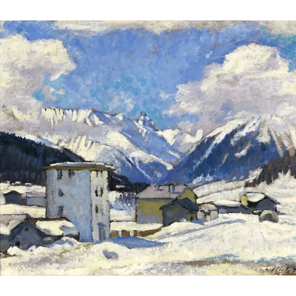 Eduard Stiefel — HÄUSER IN DAVOS, 1915 HOUSES IN DAVOS, 1915