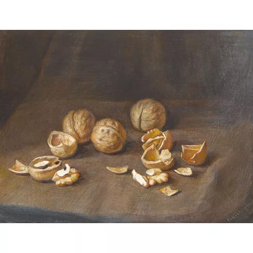 Egon von Vietinghoff — Stillleben mit Baumnüssen.