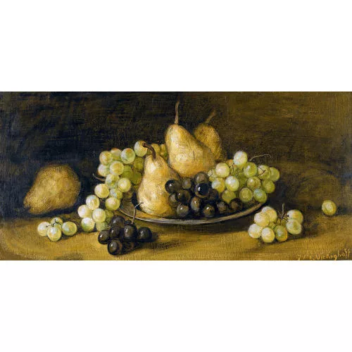 Egon von Vietinghoff — Stillleben mit Birnen und Trauben.