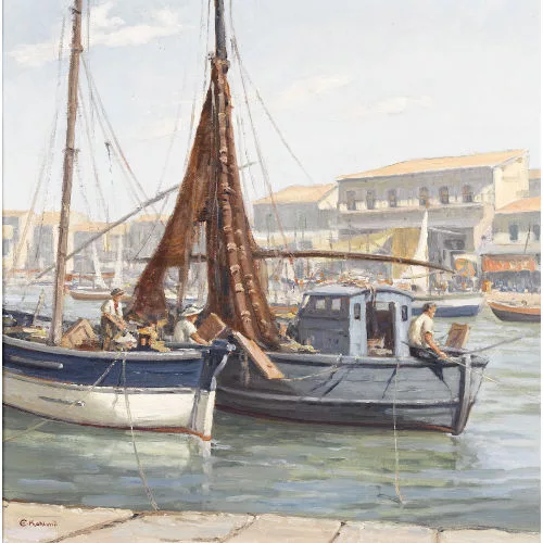 Ekkehard Kohlund — Fischer im Hafen von Grau-du-Roi in Südfrankreich.