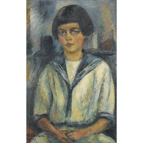 Elisabeth Epstein-Hefter — Sitzendes Mädchen im Matrosenanzug.