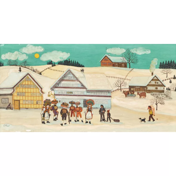 Elisabeth Fust — "Winterbild, Silvesterkläuse".