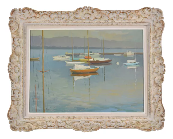 Ellis Zbinden — Barques au mouillage