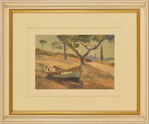 Ellis Zbinden — Vieille barque à Porquerolles