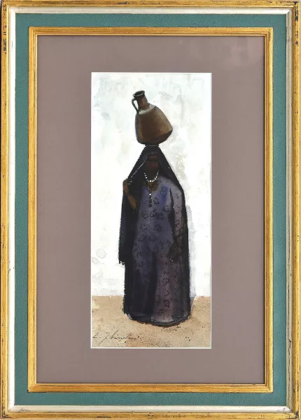 Ellis Zbinden — Ellis Zbinden (1921), Porteuse d'eau égyptienne,