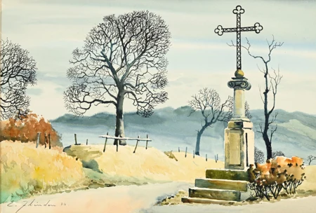 Calvaire dans un paysage