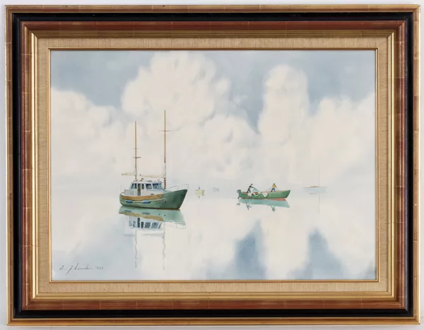 Ellis Zbinden — Pêcheurs sur le lac,