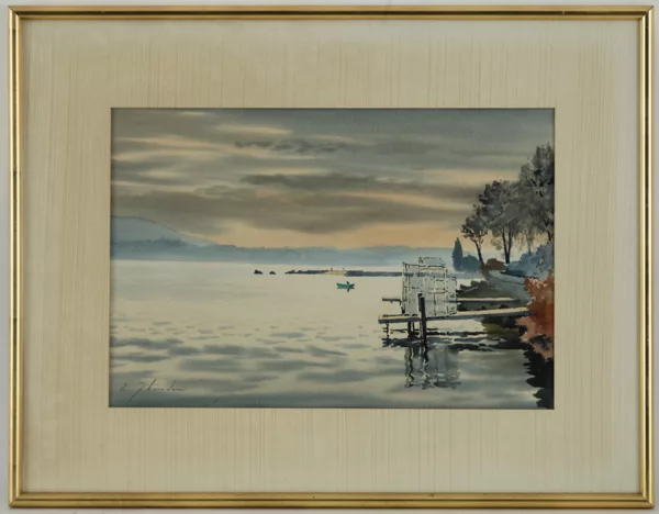 Ellis Zbinden — Ellis Zbinden (1921), \Le ponton, lac Léman\,