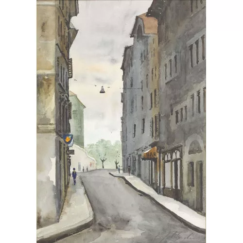 Ellis Zbinden — Ansicht einer Strasse.