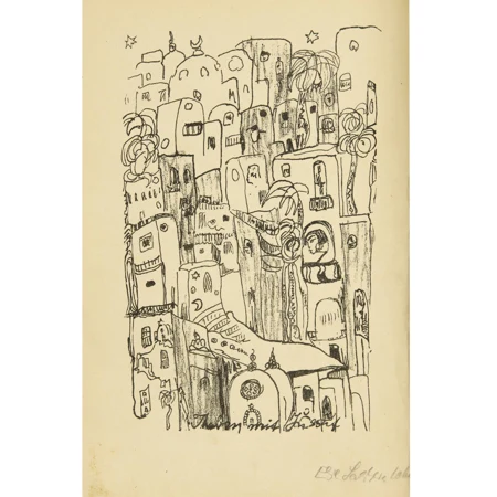 Else Lasker-Schüler — Else Lasker-Schüler. Theben. Gedichte und Lithographien Frankfurt am Main/Berlin, Querschnitt-Verlag (Alfred Flechtheim), 1923. 24. Flechtheim-Druck — Galerie Kornfeld