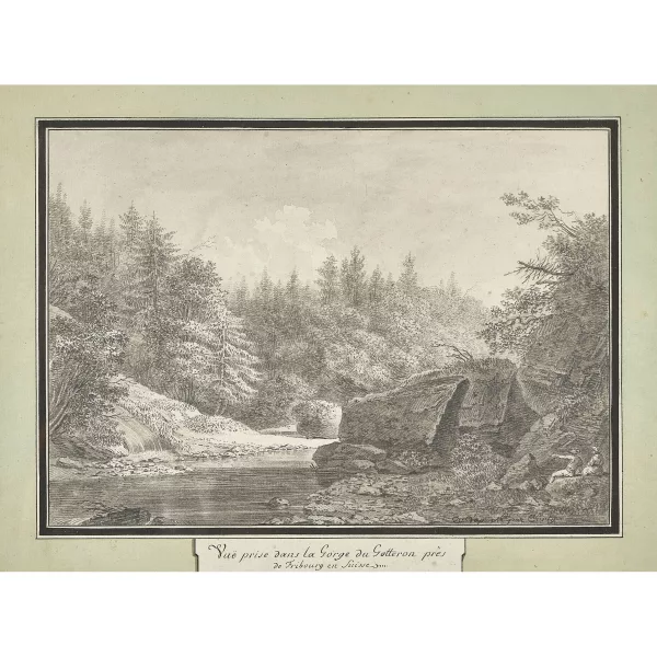 Emanuel Curty — "Vue prise dans la Gorge du Gotteron près de Fribourg en Suisse".
