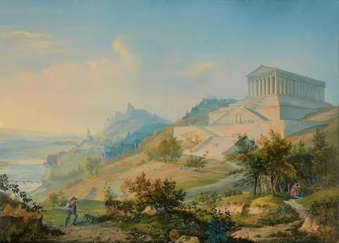 Emanuel Labhardt — Blick auf die Walhalla bei Regensburg