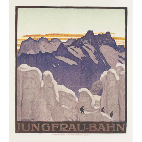 Emil Cardinaux — "Jungfrau-Bahn / Bei der Station Eismeer".