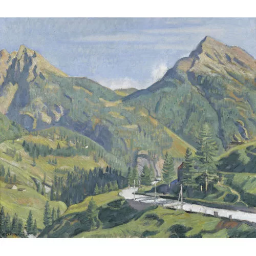 Emil Cardinaux — Die Simplon-Passstrasse im Sommer.