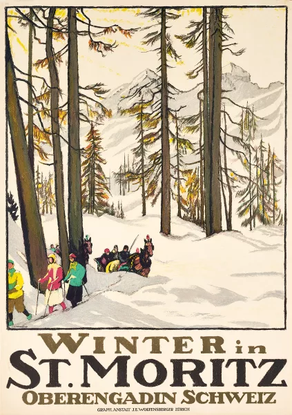 Emil Cardinaux — Plakat. Winter in St. Moritz