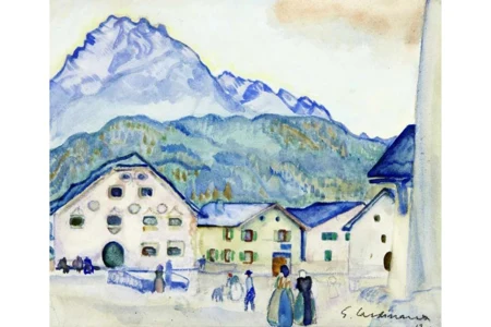 Schuls - Belebter Dorfplatz