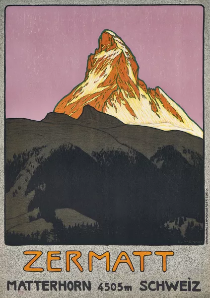 Emil Cardinaux — Plakat. Zermatt, 1908