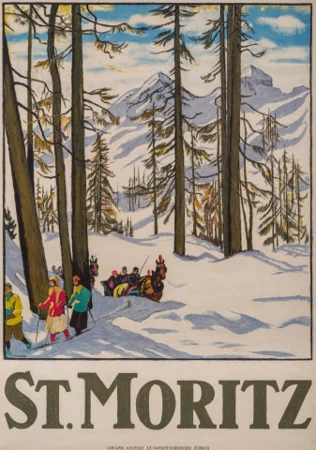 Plakat St. Moritz, 1917