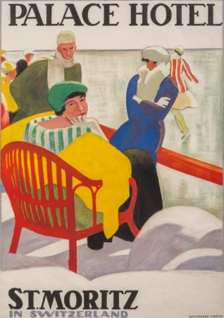 Plakat Palace Hotel, St. Moritz, 1922