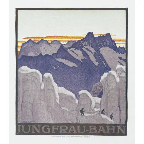 Emil Cardinaux — "Jungfrau-Bahn / Bei der Station Eismeer".