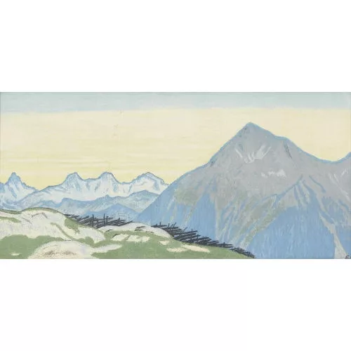 Emil Cardinaux — Niesen und Eiger, Mönch und Jungfrau.