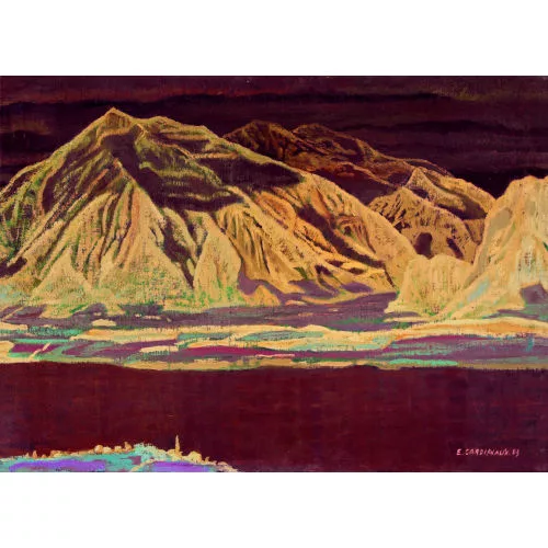 Emil Cardinaux — Blick auf den Thunersee mit Niesen.