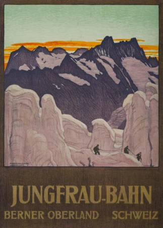 Plakat Jungfrau-Bahn, Berner Oberland, 1910
