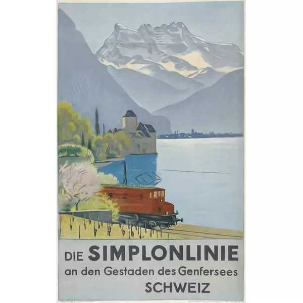 "Die Simplonlinie an den Gestaden des Genfersees Schweiz"