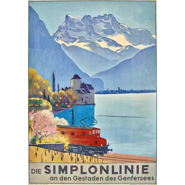 "Die Simplonlinie an den Gestaden des Genfersees"