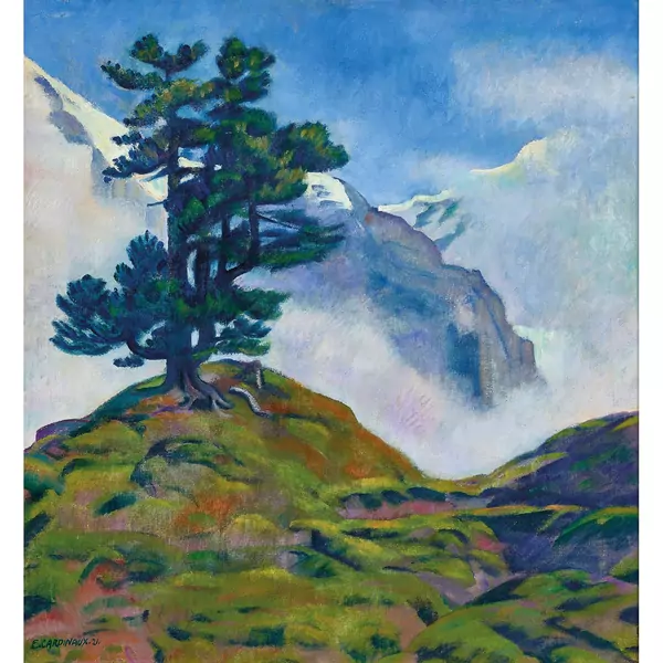 Gebirgslandschaft mit Arve