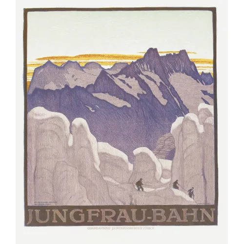 Emil Cardinaux — "Jungfrau-Bahn / Bei der Station Eismeer".
