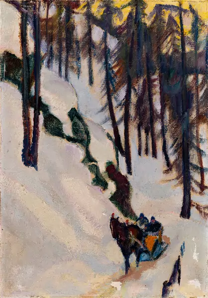 Kutschenfahrt im Winterwald