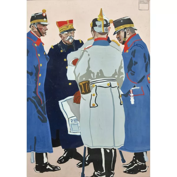 Emil Huber — Lagebesprechung.