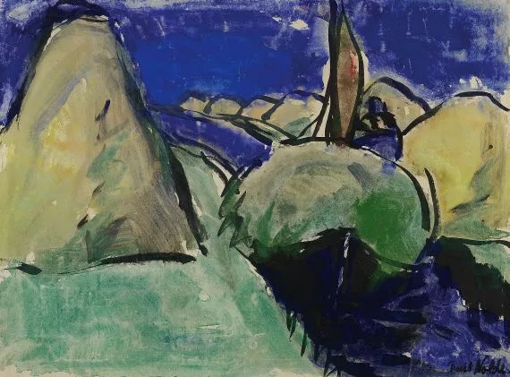 Emil Nolde — Heuboote im Fahrgraben